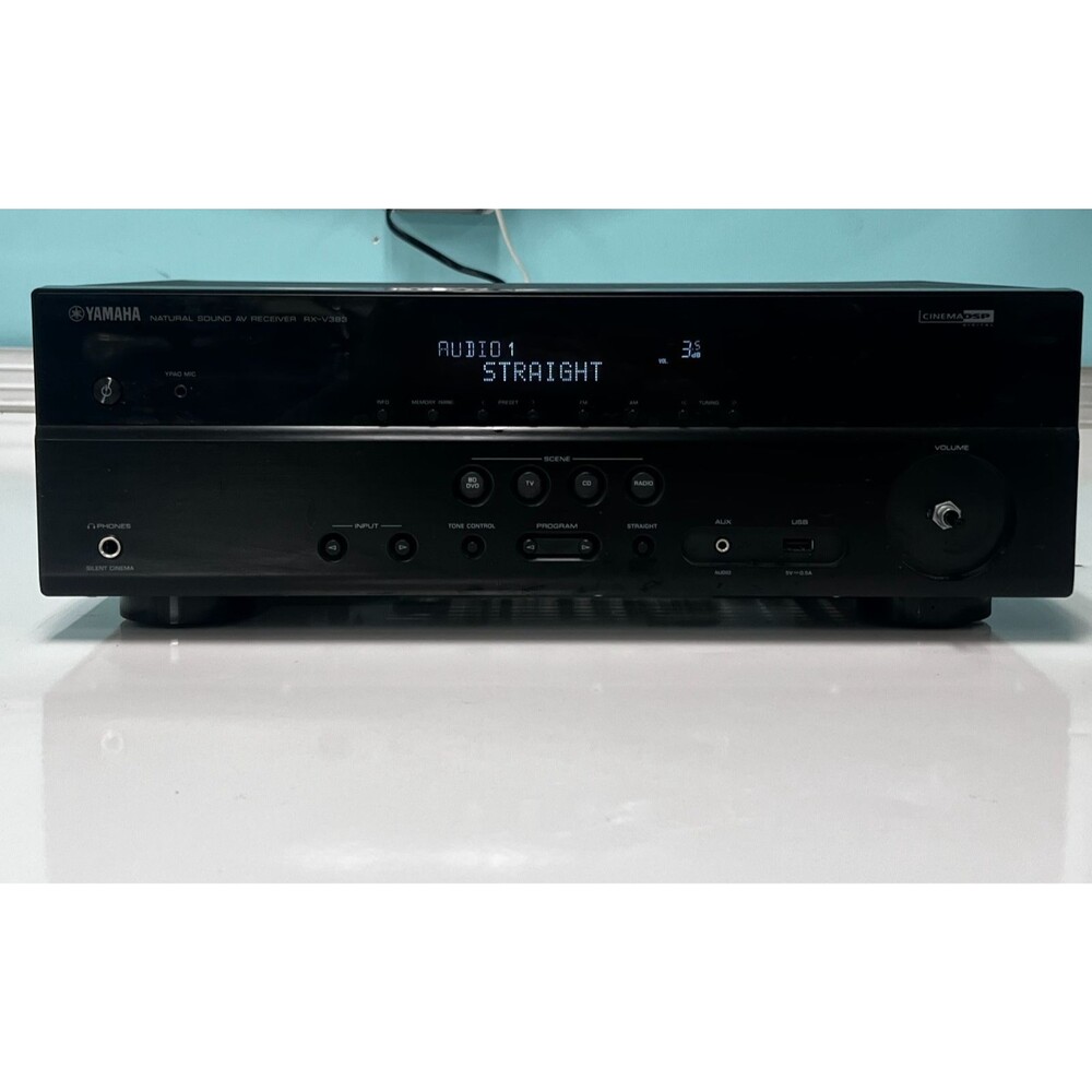 Yamaha RX-V383 5.1 Ch AV Receiver Bluetooth 4K HDMI Home Theater tested read